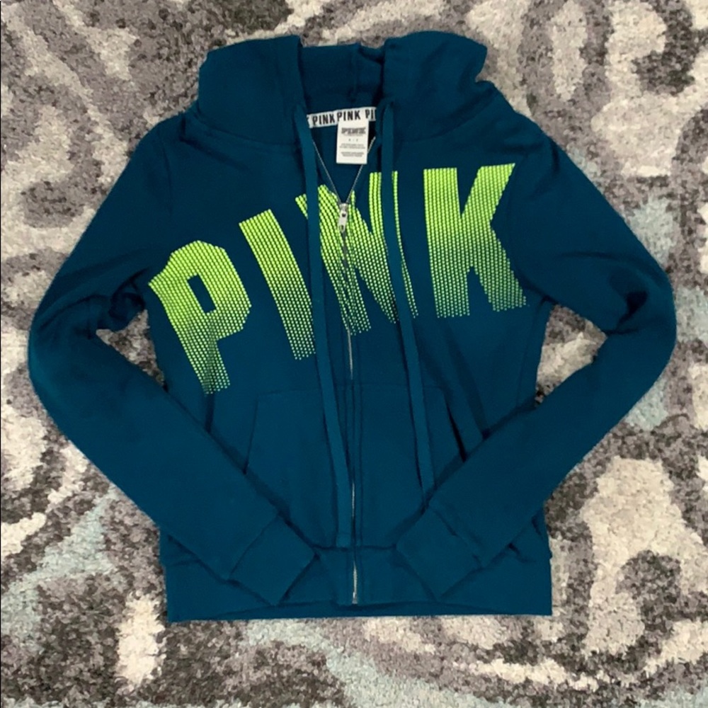 Blue pink zip up